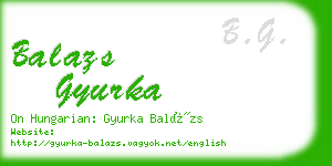 balazs gyurka business card